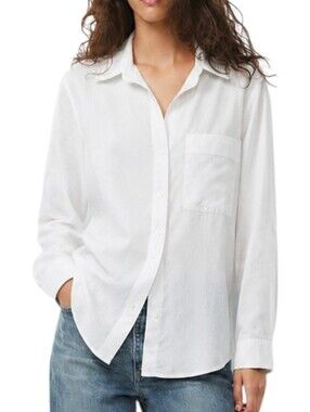 Aritzia The Group by Babaton Button Down Shirt Women Small White